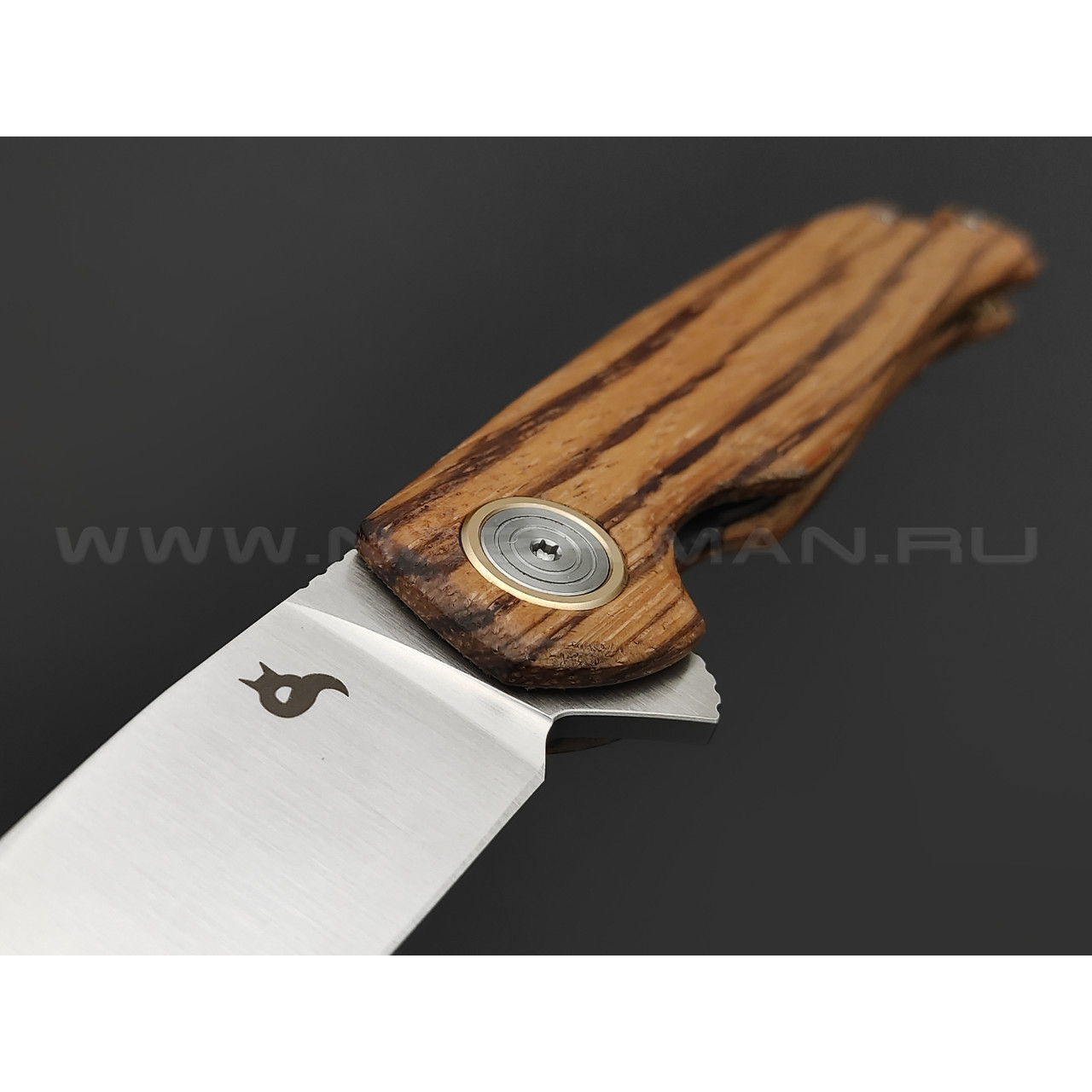 Нож Black Fox Argus BF-760 W сталь D2 satin, рукоять Ziricote wood