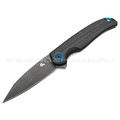 Нож Black Fox Argus BF-760 сталь D2 блэквош, рукоять G10 black