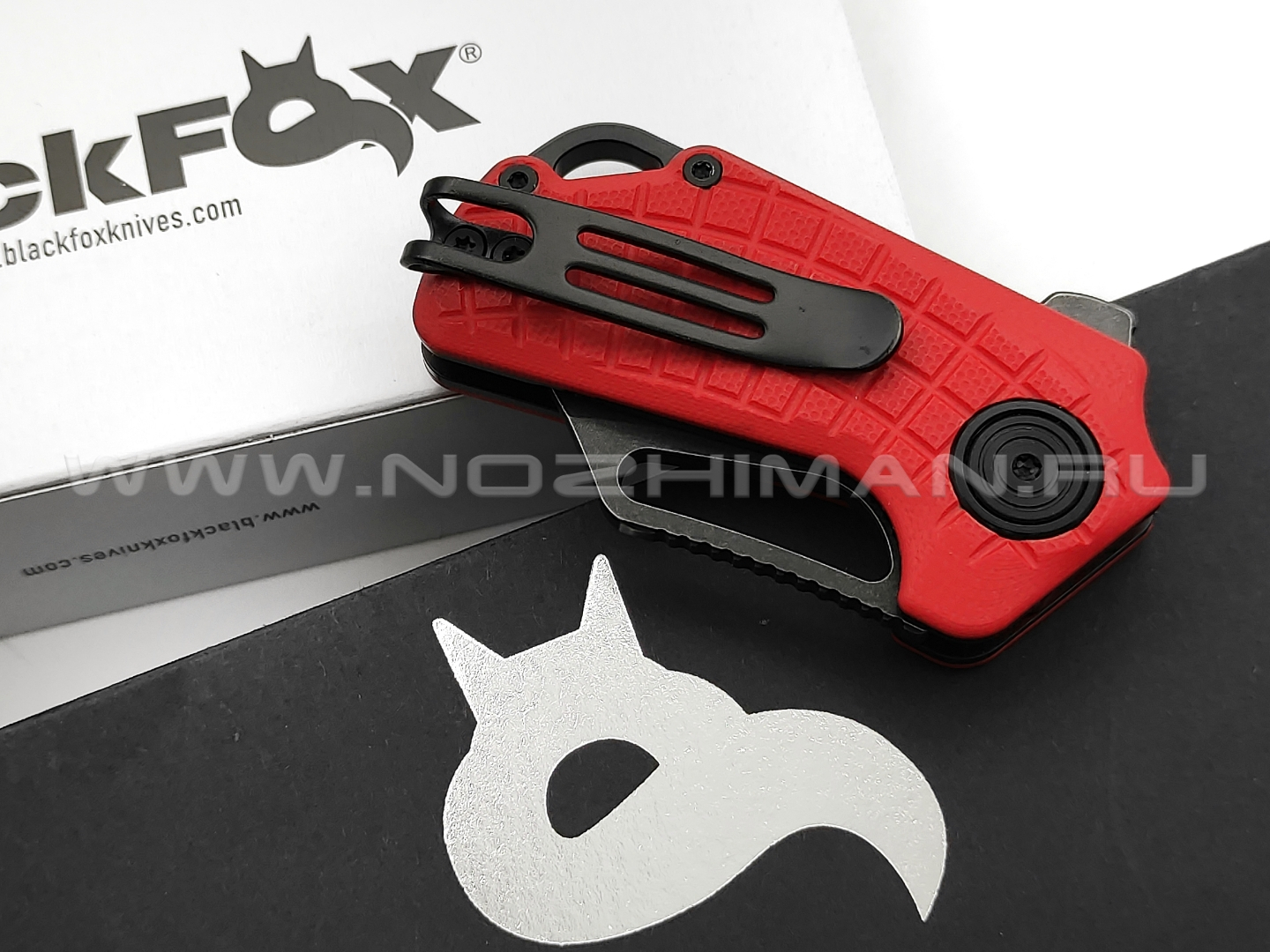 Нож BlackFox Puck BF-761 R сталь D2 blackwash, рукоять G10 red