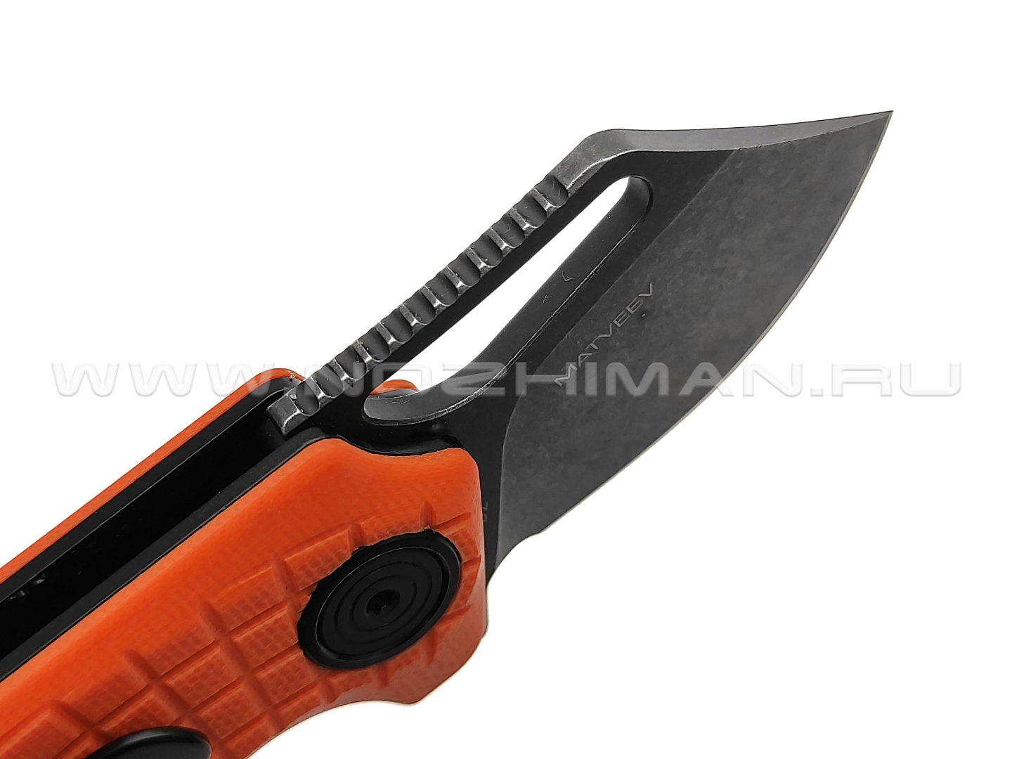 Нож BlackFox Puck BF-761 OR сталь D2 blackwash, рукоять G10 orange