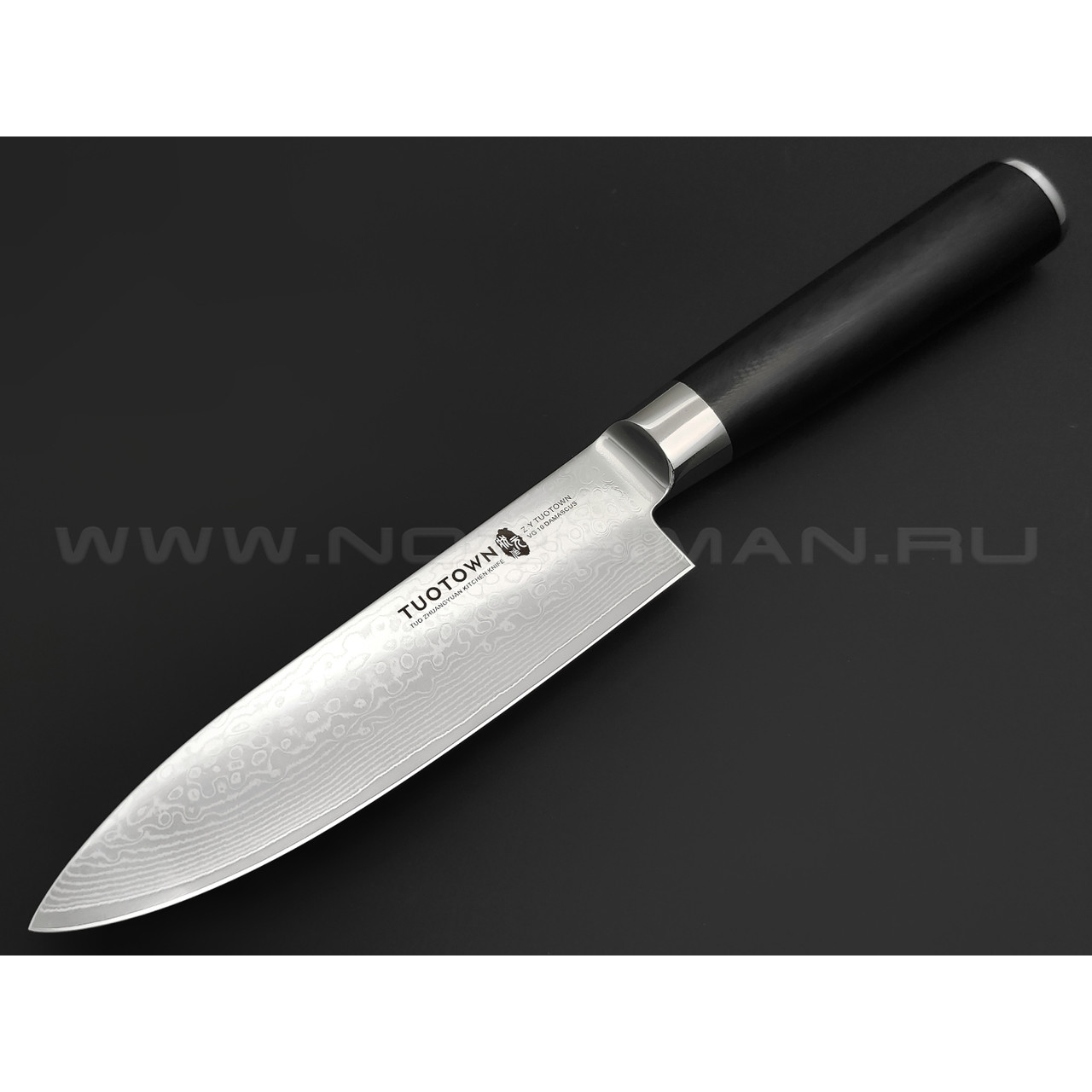 TuoTown кухонный нож Chefs 14.5 см TG-D5 сталь Damascus VG-10, рукоять G10