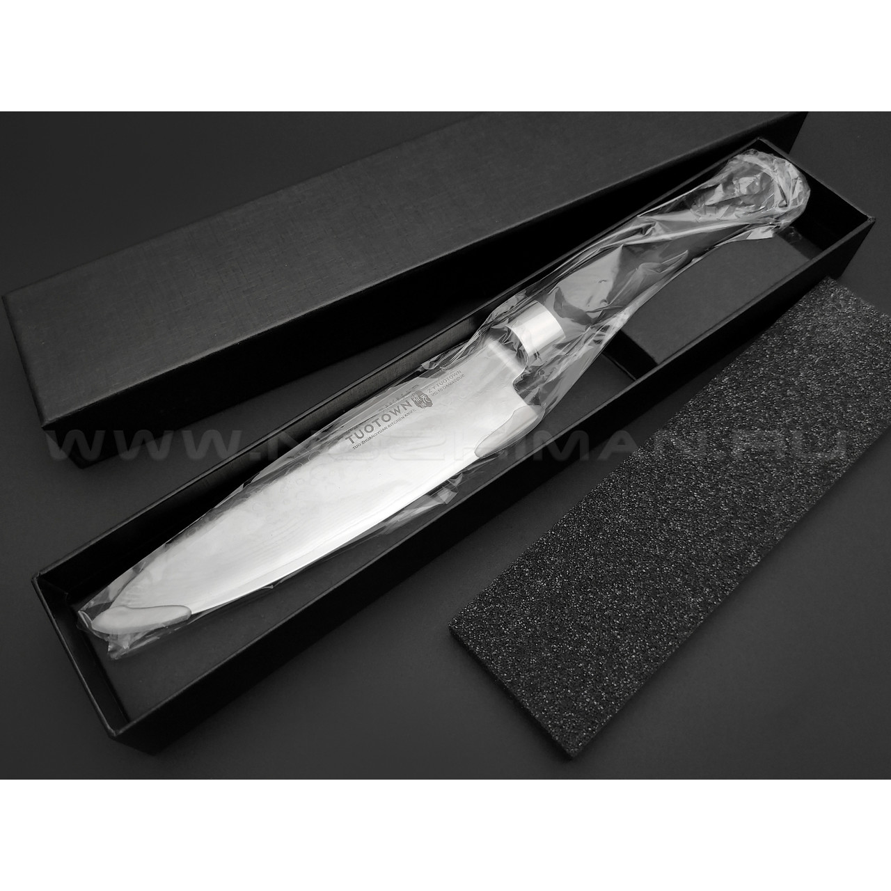 TuoTown кухонный нож Chefs 14.5 см TG-D5 сталь Damascus VG-10, рукоять G10