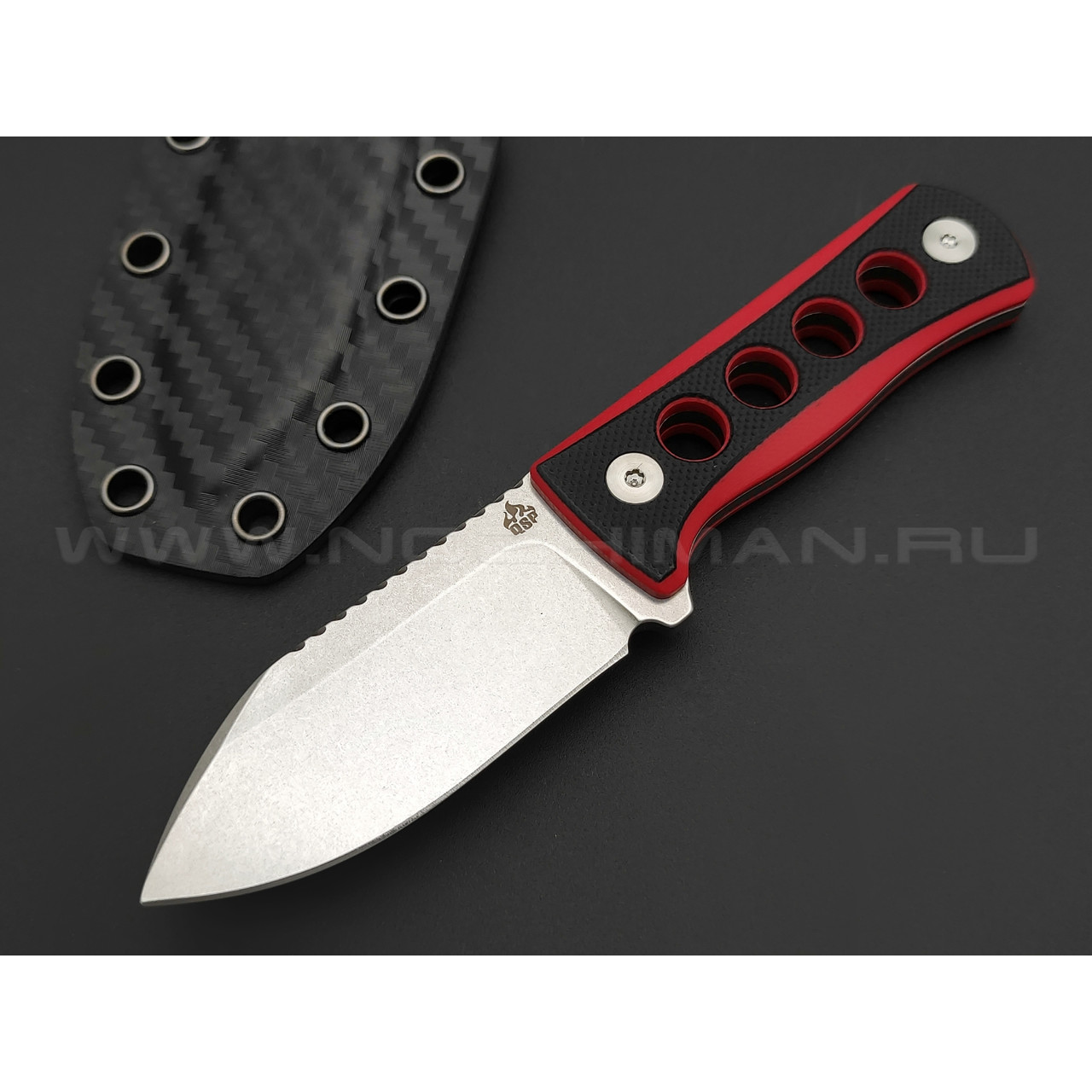 Нож QSP Canary QS141-B1 сталь 14C28, рукоять G10 black & red