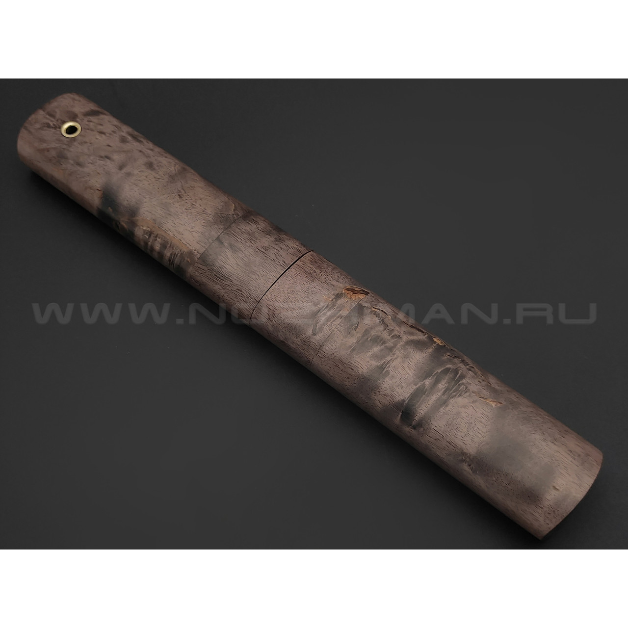 Товарищество Завьялова нож Якут-Ш, сталь K340, рукоять Карельская береза коричневая, деревянные ножны