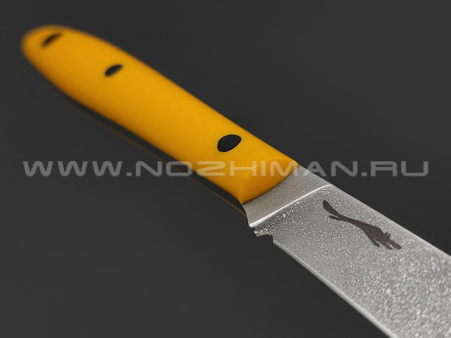 Волчий Век нож Тезис Custom сталь N690 WA, рукоять G10 yellow