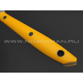 Волчий Век нож Тезис Custom сталь N690 WA, рукоять G10 yellow