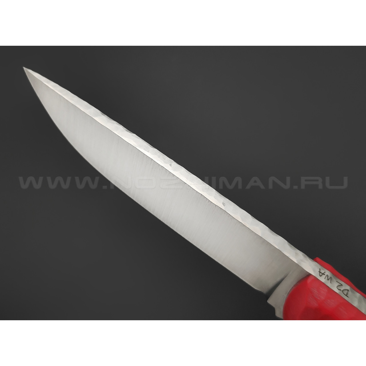 Волчий Век нож Мессер сталь D2 WA satin, рукоять G10 red