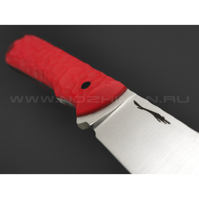 Волчий Век нож Мессер сталь D2 WA satin, рукоять G10 red