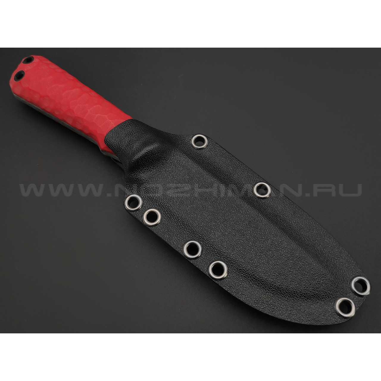 Волчий Век нож Мессер сталь D2 WA satin, рукоять G10 red