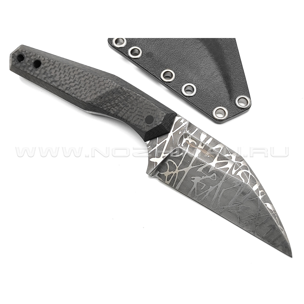 Волчий Век нож Wharn Custom сталь PGK WA, рукоять Carbon fiber