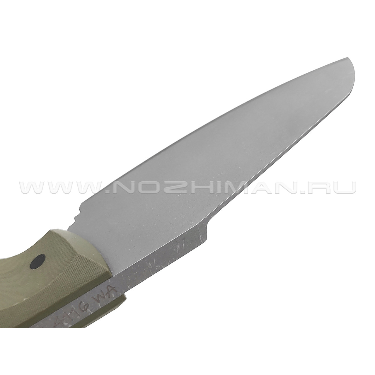 Волчий Век нож Сквозняк Brutal Edition сталь 1.4116 Krupp WA стоунвош, рукоять G10 od green
