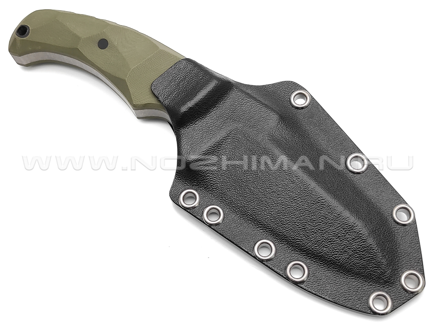 Волчий Век нож Сквозняк Brutal Edition сталь 1.4116 Krupp WA stonewash, рукоять G10 od green