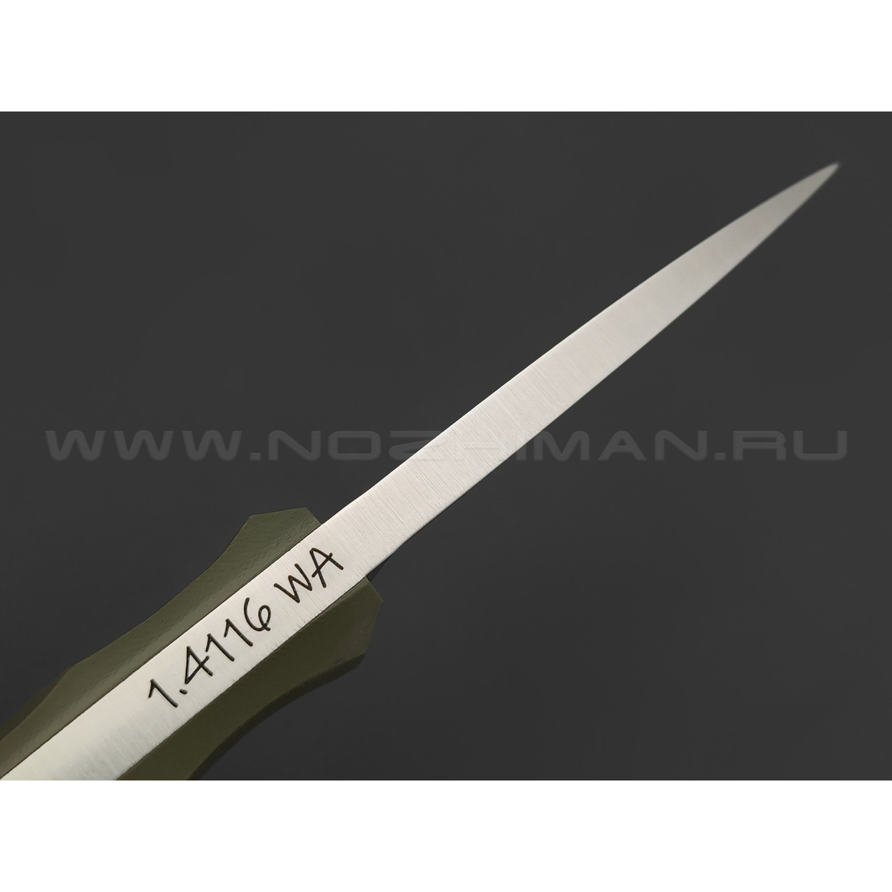 Волчий Век нож Smalltalk сталь 1.4116 Krupp WA satin, рукоять G10 od green