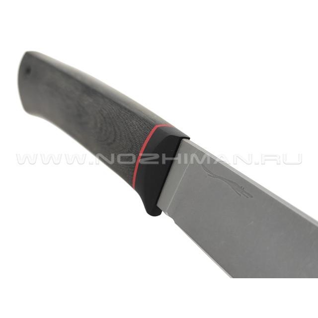 Волчий Век нож Слон сталь Niolox WA стоунвош, рукоять Micarta black, G10