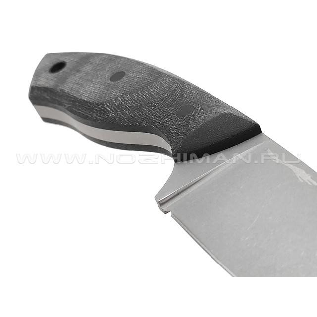 Волчий Век нож Smalltalk Custom сталь D2 WA стоунвош, рукоять Micarta black