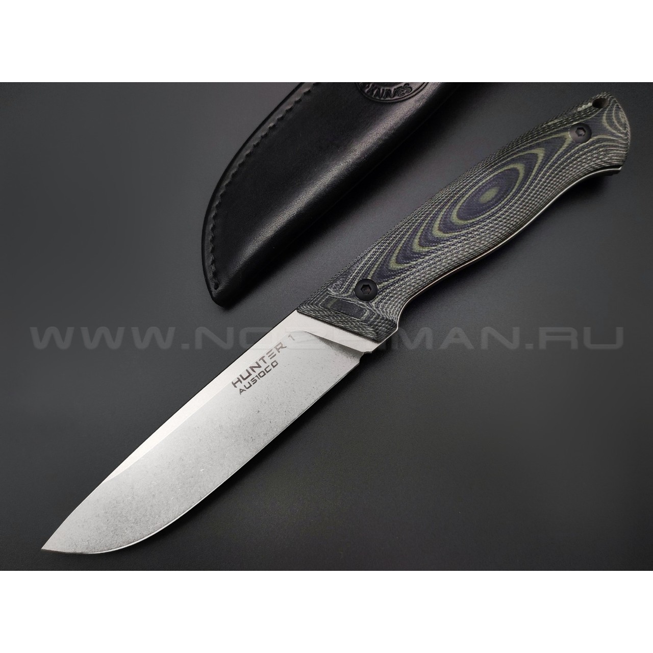Eagle Knives нож Hunter 1 сталь Aus10Co стоунвош, рукоять G10 black & green