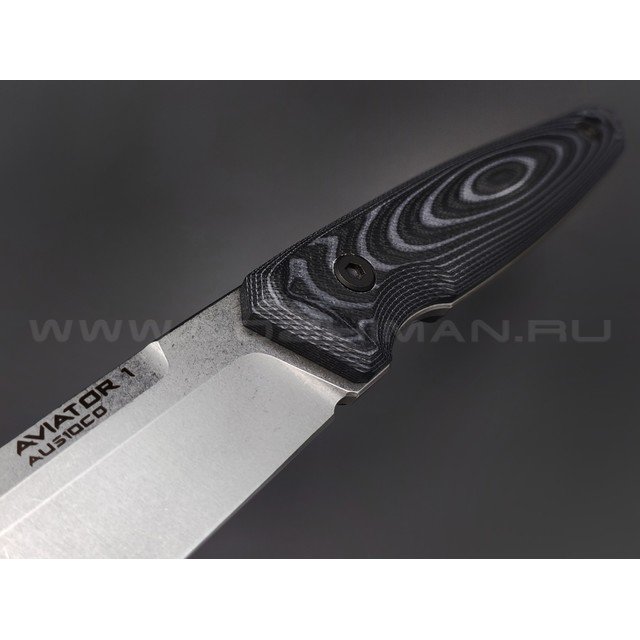 Eagle Knives нож Aviator 1 сталь Aus10Co стоунвош, рукоять G10 black & grey
