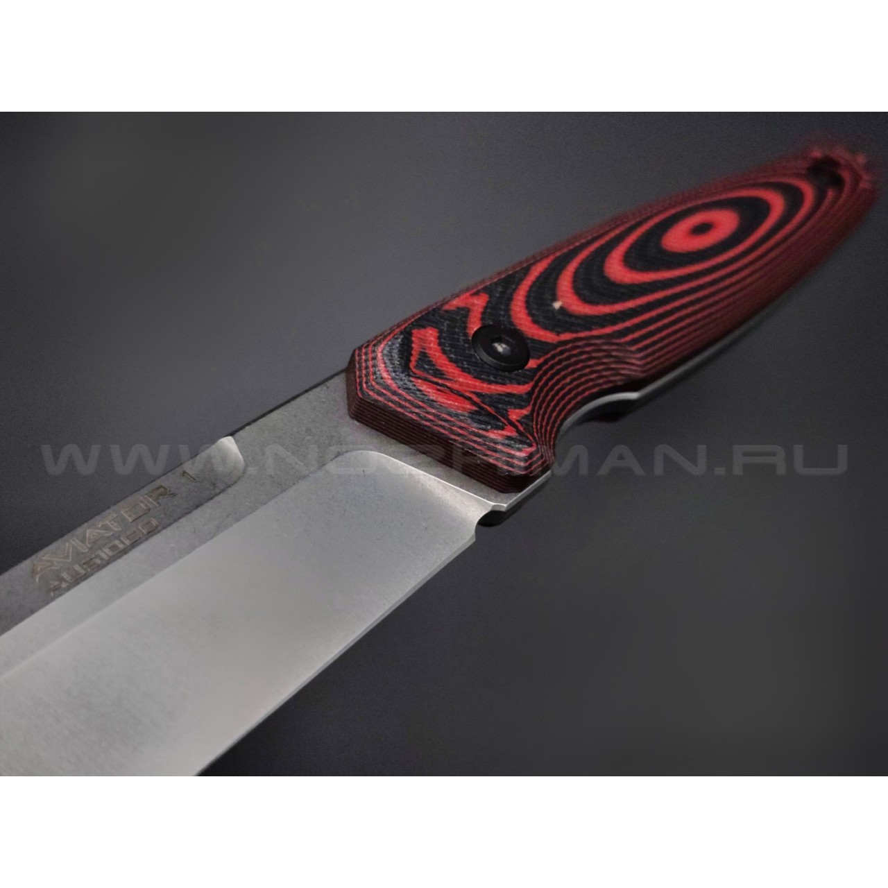 Eagle Knives нож Aviator 1 сталь Aus10Co стоунвош, рукоять G10 black & red
