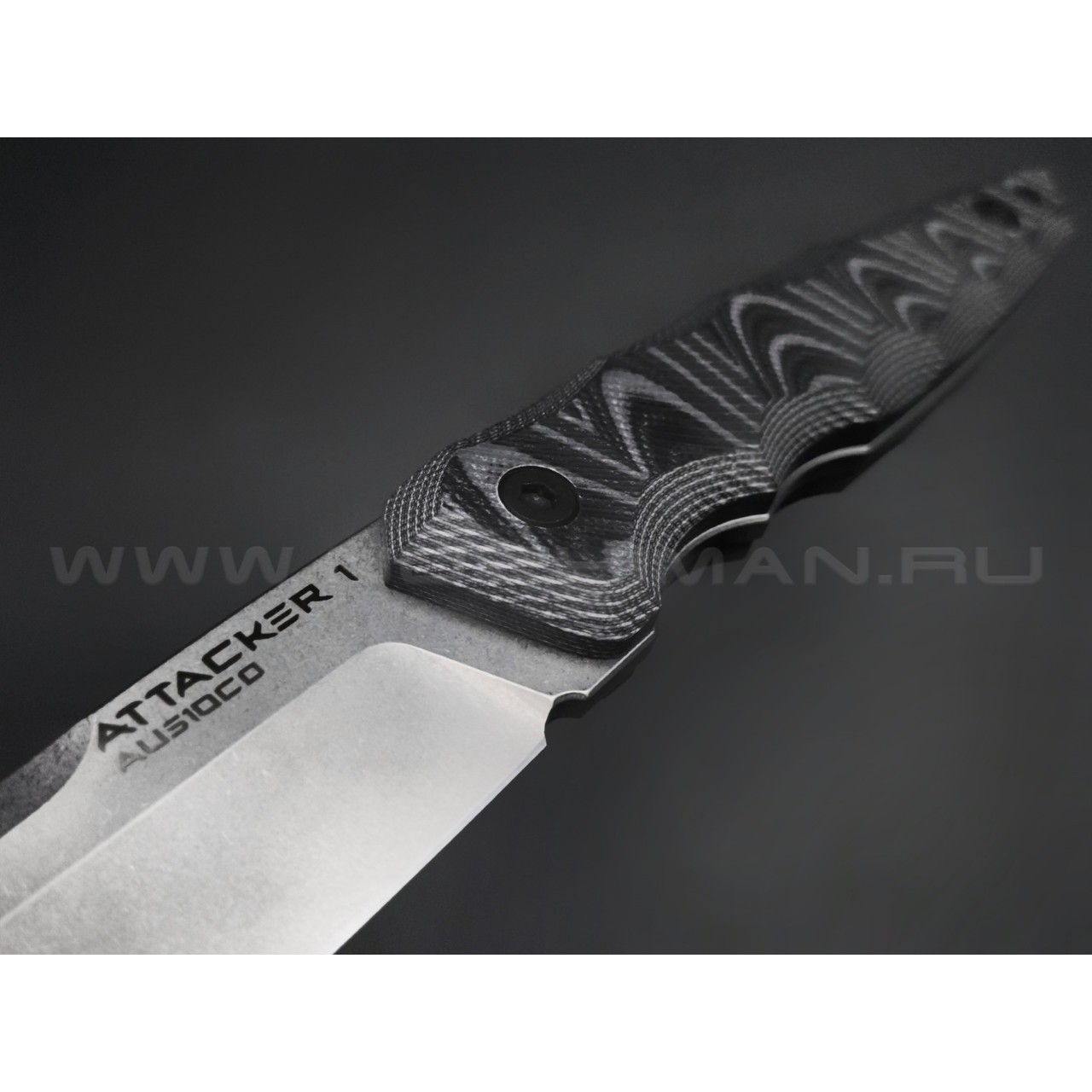 Eagle Knives нож Attacker 1 сталь Aus10Co стоунвош, рукоять G10 black & grey
