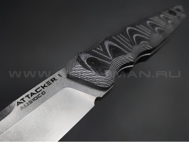 Eagle Knives нож Attacker 1 сталь Aus10Co stonewash, рукоять G10 black & grey
