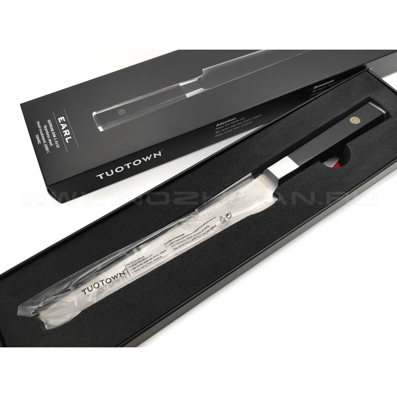 TuoTown Earl Slicer 208005 сталь German 1.4116, рукоять Black wood