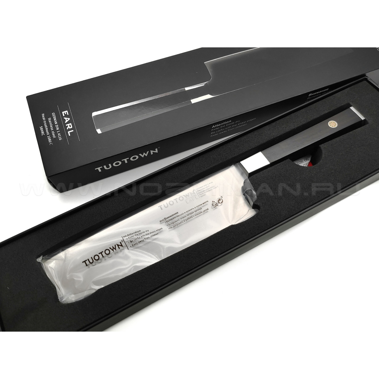 TuoTown Earl Chopping 207006 сталь German 1.4116, рукоять Black wood