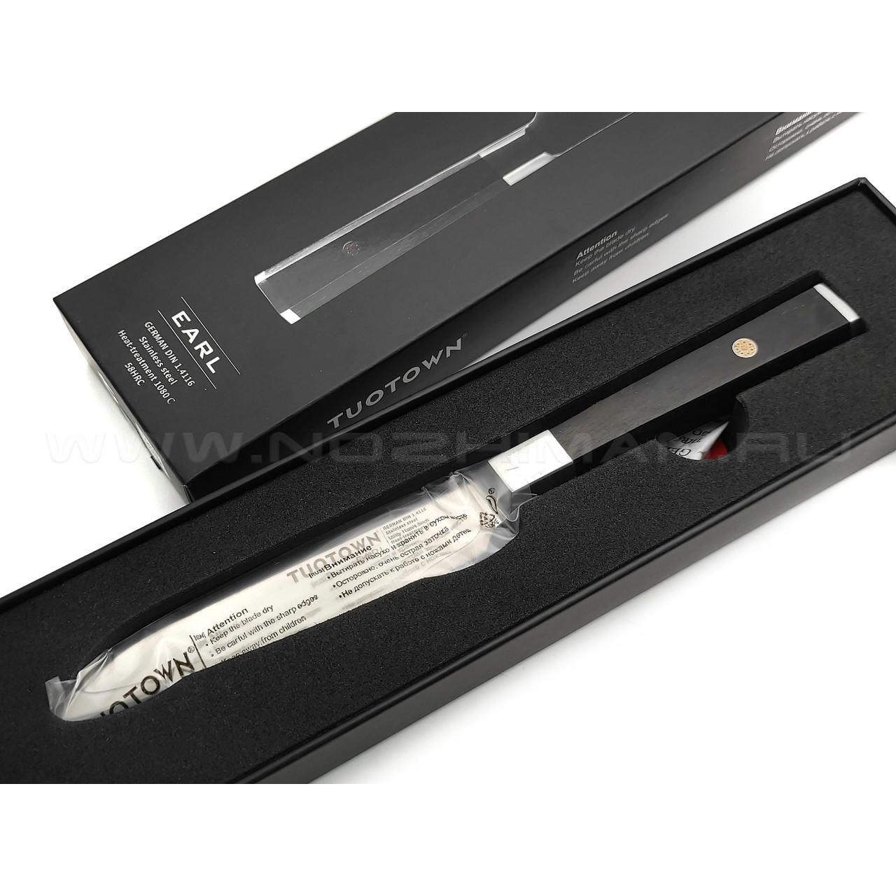 TuoTown Earl Utility 204510 сталь German 1.4116, рукоять Black wood