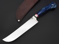 Товарищество Завьялова нож Пчак-Б сталь K340, рукоять Карельская береза синяя, мельхиор