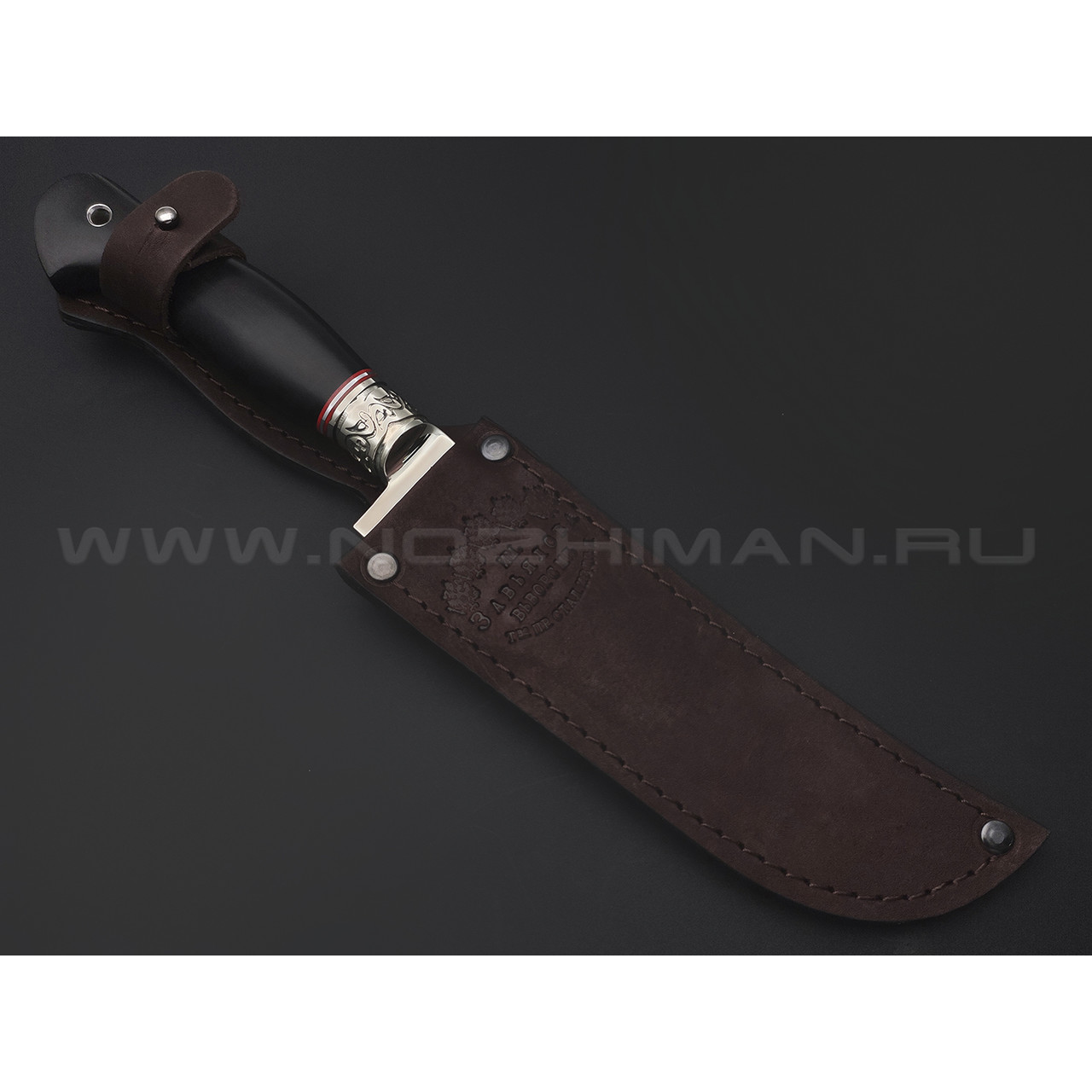 Товарищество Завьялова нож Пчак-Б сталь K340, рукоять Дерево граб, мельхиор