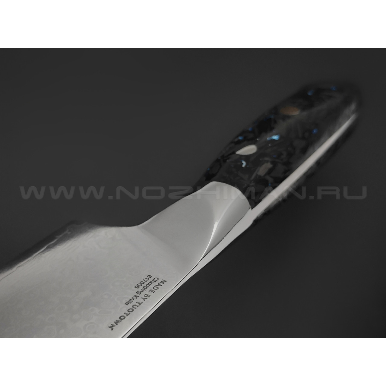 TuoTown Chopping F617006 сталь Damascus VG-10, рукоять Chaotic carbon fiber