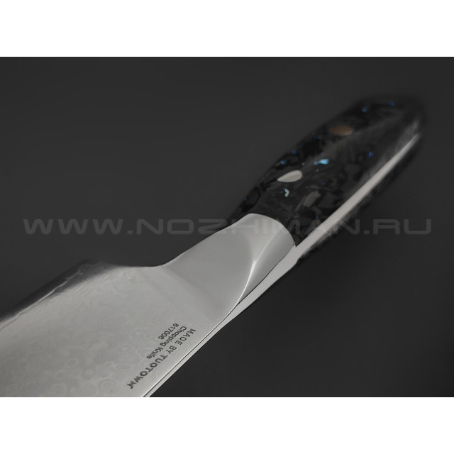 TuoTown Chopping F617006 сталь Damascus VG-10, рукоять Chaotic carbon fiber