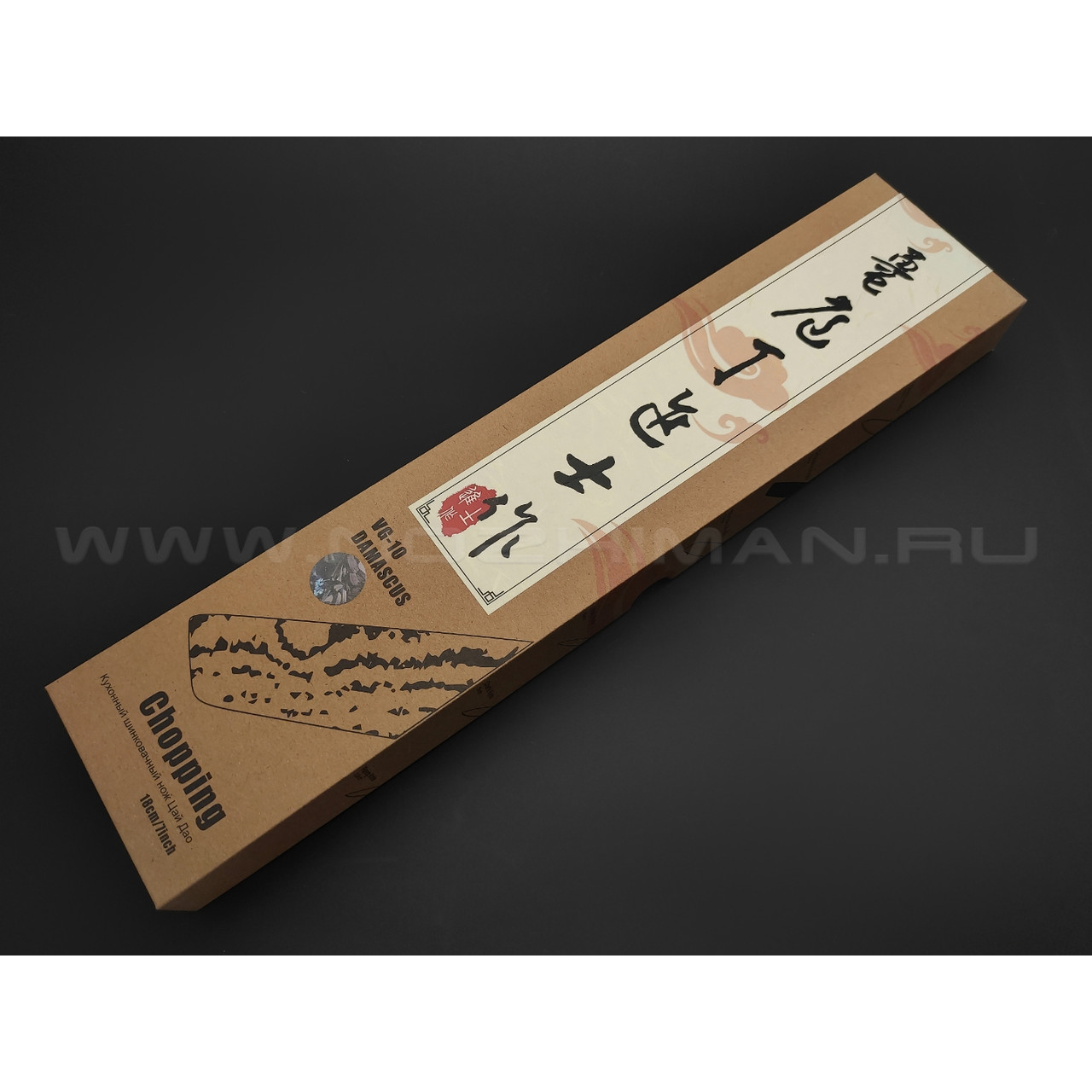 TuoTown Chopping F617006 сталь Damascus VG-10, рукоять Chaotic carbon fiber