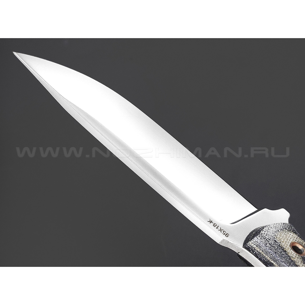 Нож "Сибирь-3" сталь 95Х18, рукоять микарта (Титов и Солдатова)