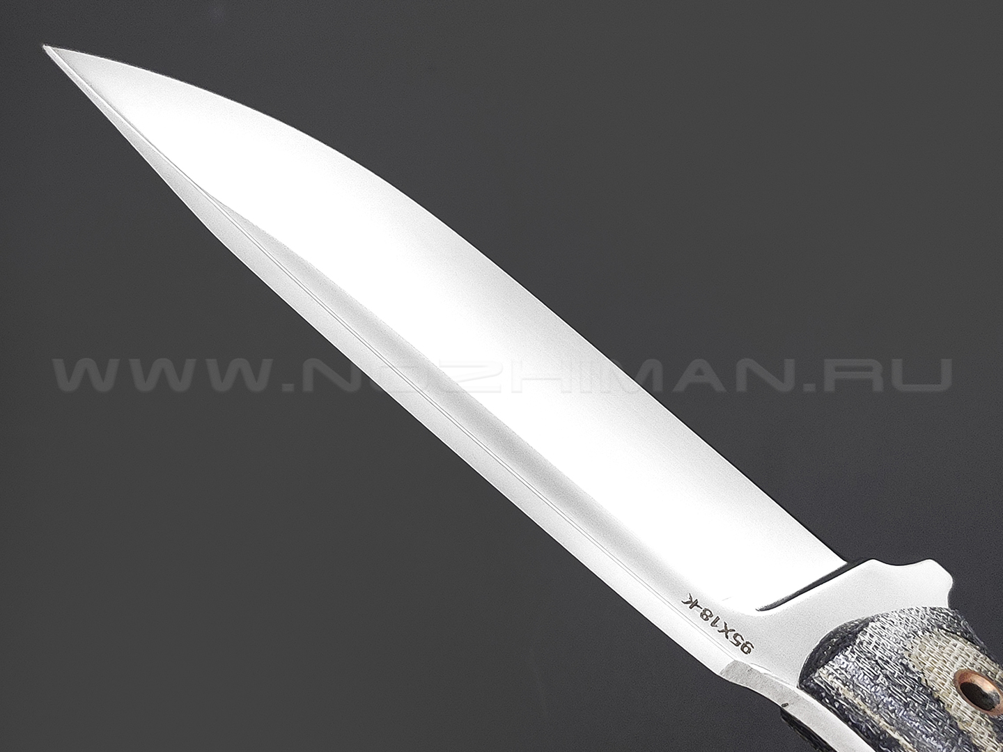 Нож "Сибирь-3" сталь 95Х18, рукоять микарта (Титов и Солдатова)