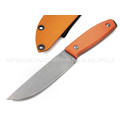 Роман Малинин нож "Азимут" сталь K110 bead-blast, рукоять G10 orange