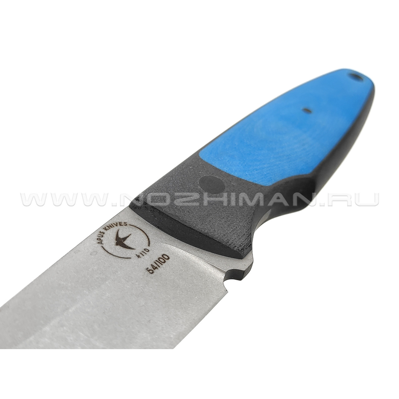 Апус нож Скин-Ду лимитированный сталь K110, рукоять G10 чёрно-синий