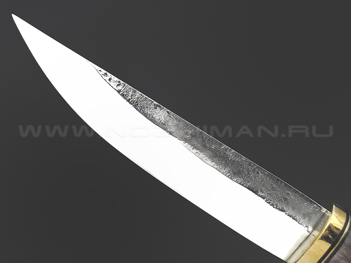 Товарищество Завьялова нож Якут-М сталь К340, рукоять Карельская береза коричневая, латунь