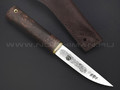 Товарищество Завьялова нож Якут-М сталь К340, рукоять Карельская береза коричневая, латунь