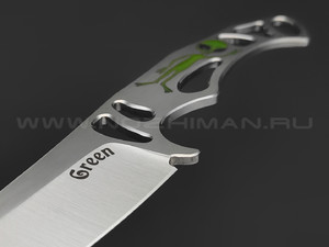1-й Цех нож Green сталь 440C сатин, рукоять сталь, эмаль