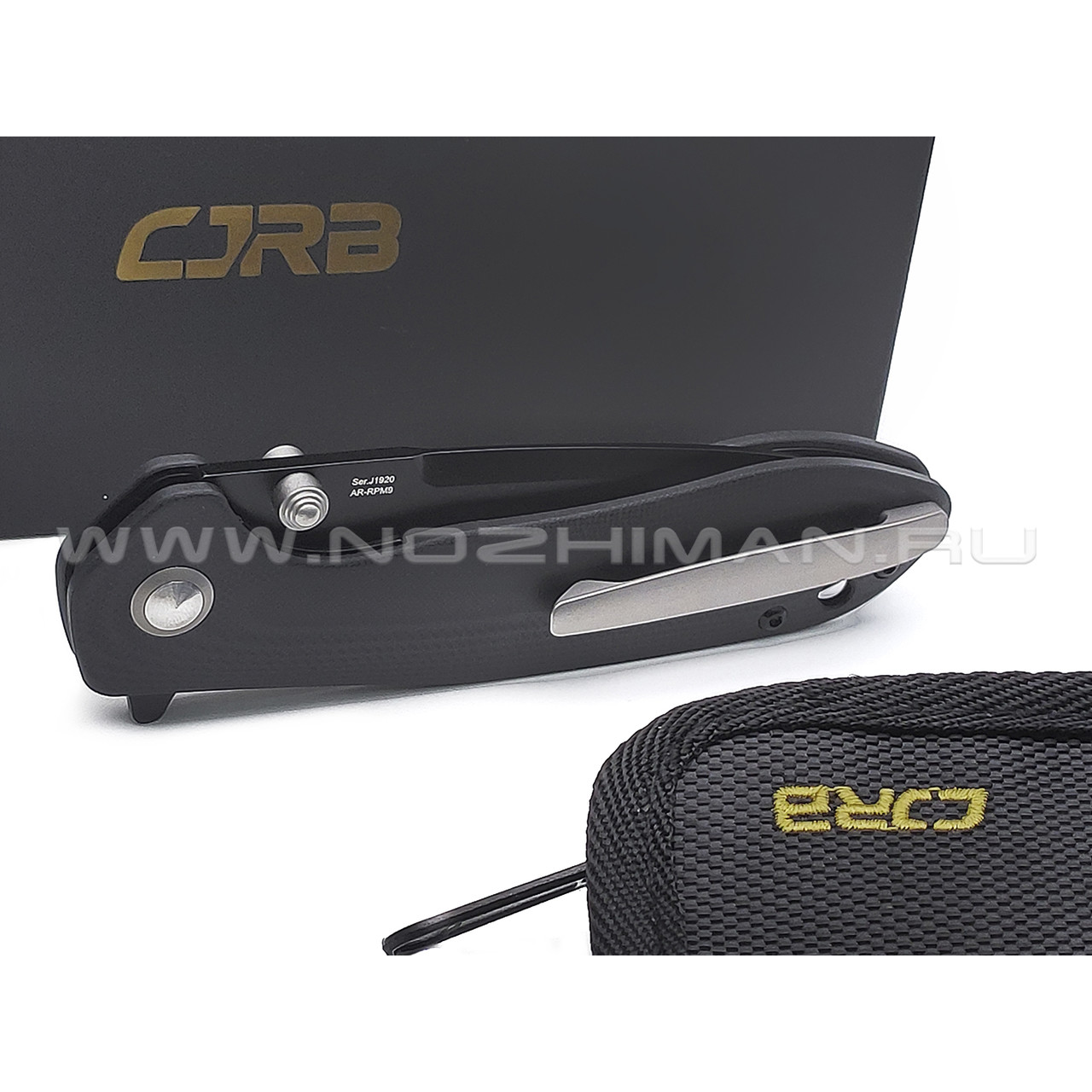 Нож CJRB Scoria J1920-BBK сталь AR-RPM9 PVD, рукоять G10 black