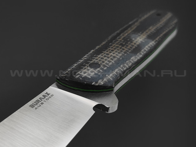 Burlax нож Кефарт BX0192 сталь Aus-10Co satin, рукоять Micarta, ножны кожа