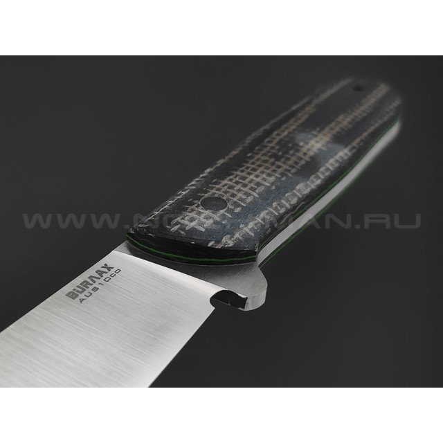Burlax нож Кефарт BX0192 сталь Aus-10Co satin, рукоять Micarta, ножны кожа