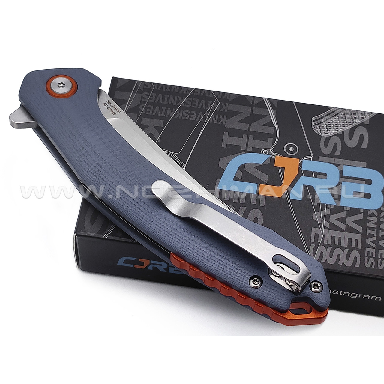 Нож CJRB Gobi J1906-GYC сталь AR-RPM9 SW, рукоять G10 grey