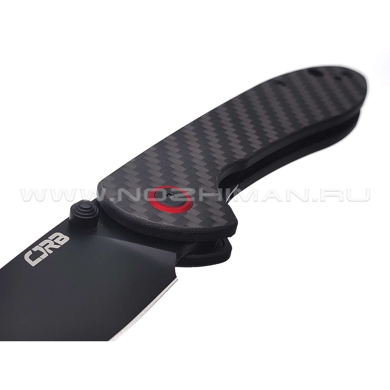 Нож CJRB Feldspar J1912-BCF сталь AR-RPM9 PVD, рукоять Carbon fiber