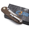 Нож CJRB Small Feldspar J1912S-BNC сталь D2, рукоять G10 brown
