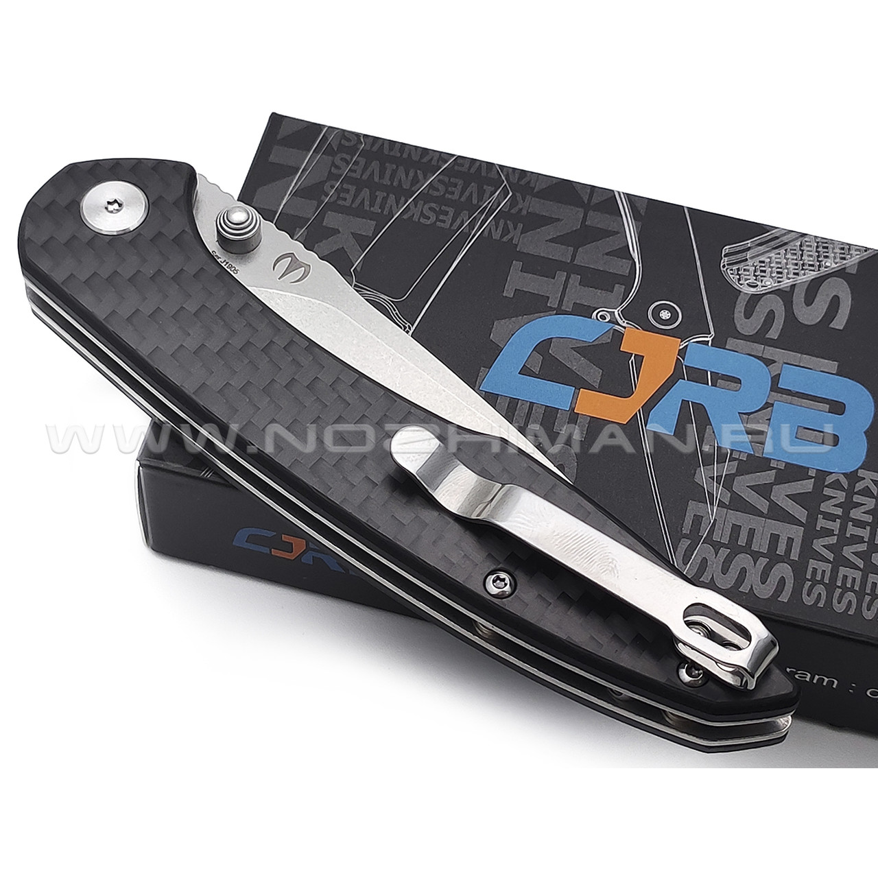 Нож CJRB Centros J1905-CF сталь D2, рукоять Carbon fiber
