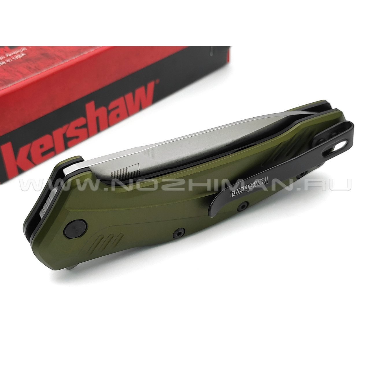 Нож Kershaw Link 1776OLSW сталь CPM 20CV, рукоять Aluminum 6061-T6 green