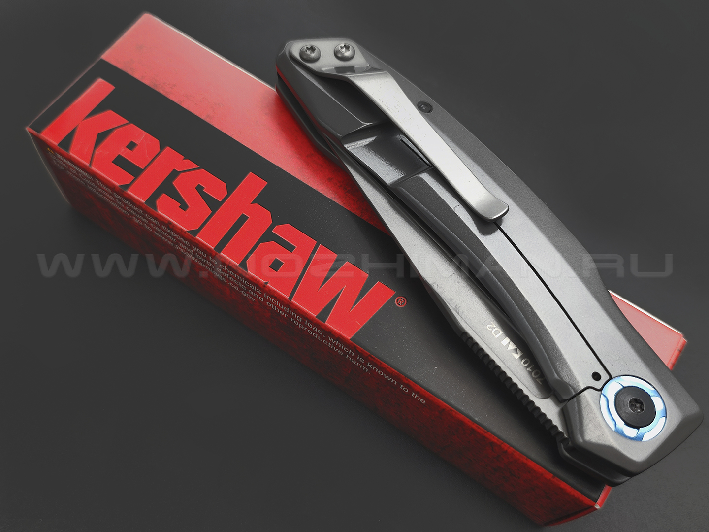 Нож Kershaw Highball 7010 KVT сталь D2 Satin-PVD, рукоять Stainless steel
