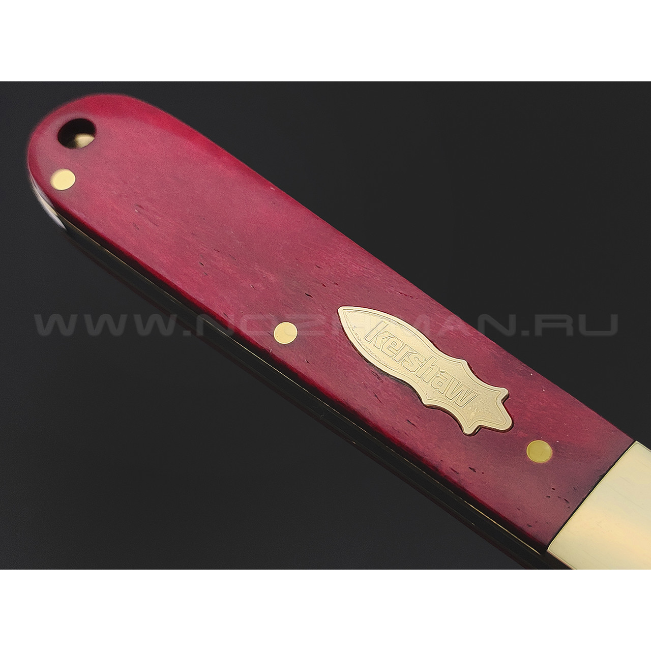 Нож Kershaw Culpepper Red Bone 4383RB сталь D2, рукоять Кость, никель, латунь