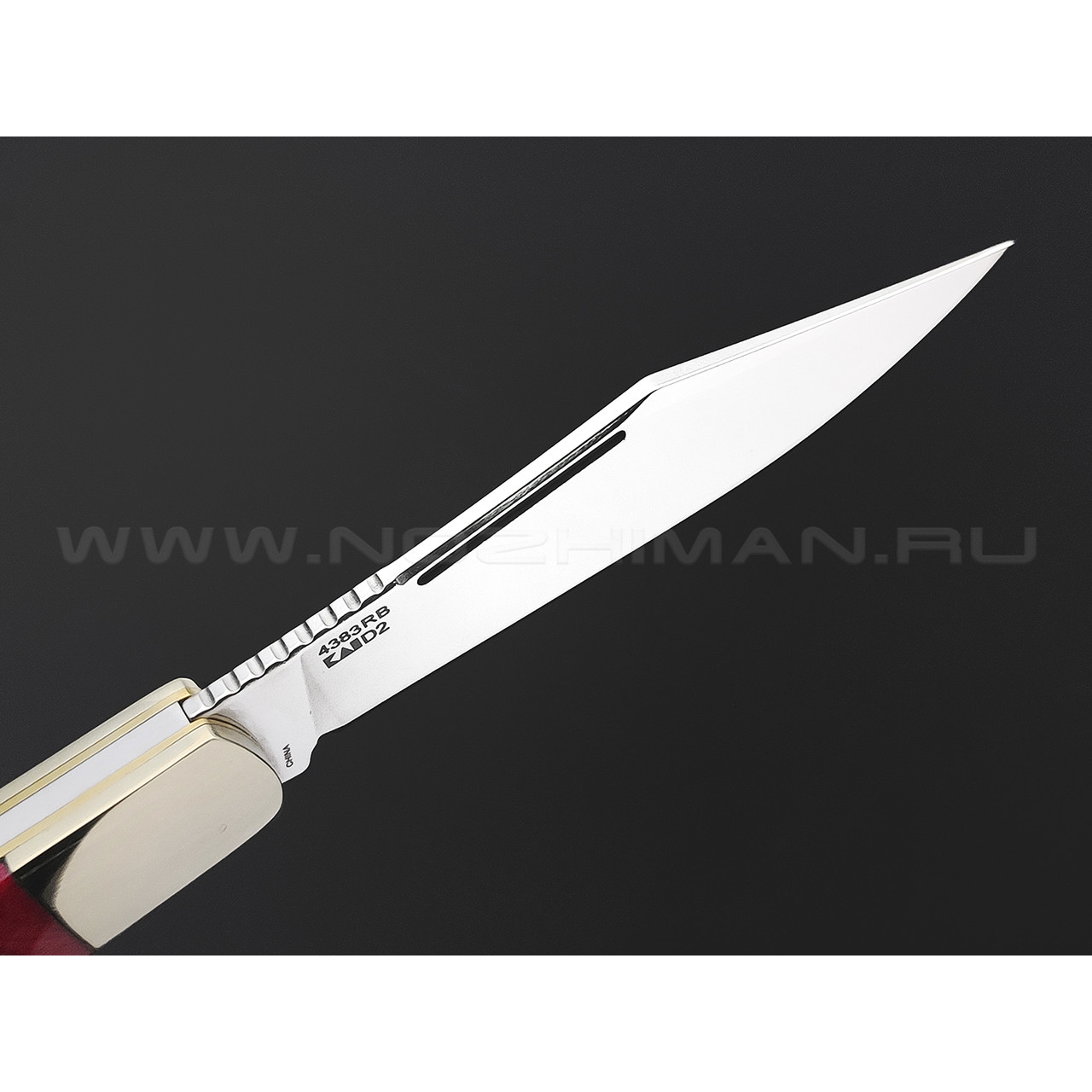 Нож Kershaw Culpepper Red Bone 4383RB сталь D2, рукоять Кость, никель, латунь